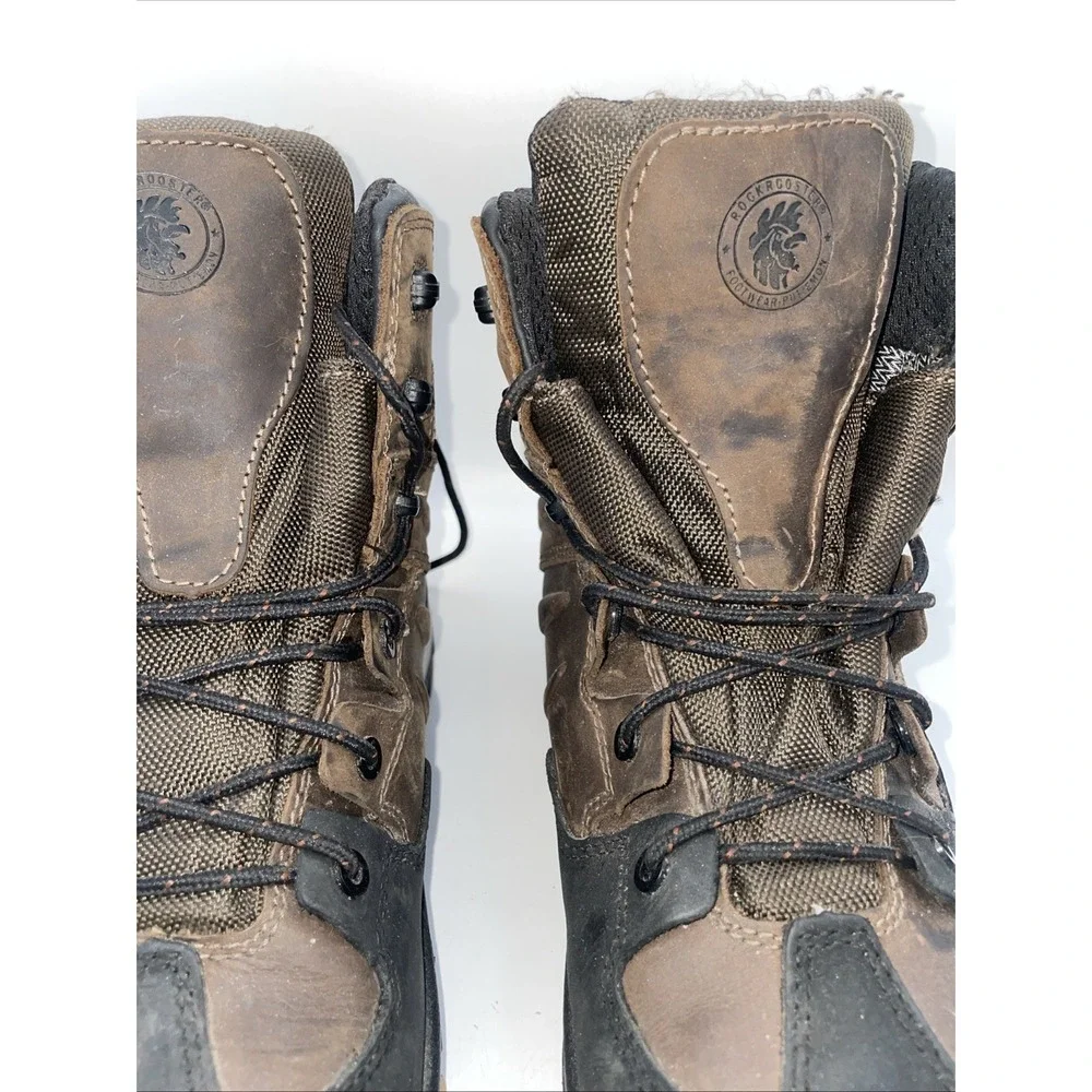 Rock Rooster Men Brown Steel Toe Boots Size 13 Slip‎ Water Resistant Industrial
